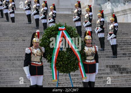 Rom, Italien 25/04/2013: Feierlichkeiten zum Befreiungstag im Altare della Patria. ©Andrea Sabbadini Stockfoto