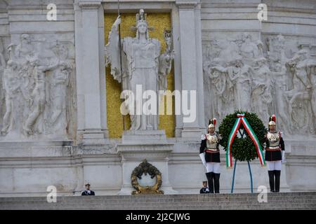 Rom, Italien 25/04/2013: Feierlichkeiten zum Befreiungstag im Altare della Patria. ©Andrea Sabbadini Stockfoto