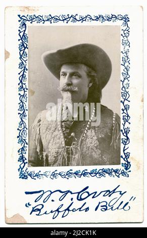 Porträt des amerikanischen Showmannes William Frederick Cody, bekannt als 'Buffalo Bill' (1846 - 19170), um 1890. Stockfoto