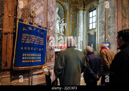 Rom, Italien 29/01/2005: Gedenken an die Märtyrer der Fosse Ardeatine, Basilika San Sebastiano ©Andrea Sabbadini Stockfoto