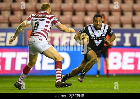 Mitieli Vulikijapani (25) vom Hull FC macht eine Pause Stockfoto