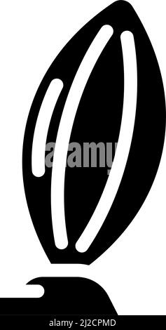 Ball american Football Accessoire Glyphe Symbol Vektor Illustration Stock Vektor