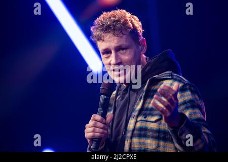 Rust, Deutschland. 31. März 2022. Sänger Tim Bendzko bei der Team D Preisverleihung im Europa-Park. Quelle: Tom Weller/dpa/Alamy Live News Stockfoto