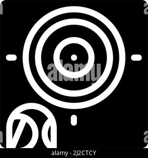 Ziel für das Training Glyphen Symbol Vektor Illustration Stock Vektor