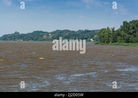 Plock, Polen - 12. August 2021. Weichsel im Sommer Stockfoto