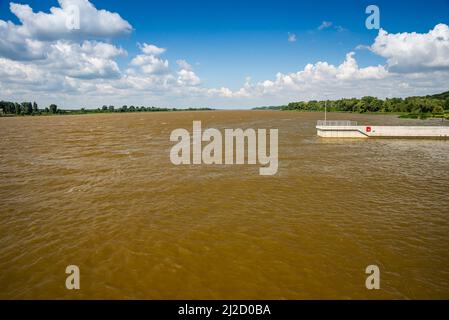 Plock, Polen - 12. August 2021. Weichsel im Sommer Stockfoto