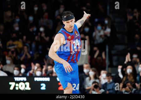 BARCELONA - MÄR 25: Kyle Kuric in Aktion während des Euroleague-Spiels von Turkish Airlines zwischen dem FC Barcelona und Fenerbahce SK Istambul im Palau Bla Stockfoto