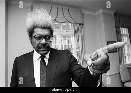 Don King amerikanischer Boxförderer in London Juli 1986 *** Local Caption *** 00130035 Stockfoto