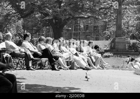 Summer Pics, Forbury Gardens, Public Park, Reading, Juni 1985 Stockfoto