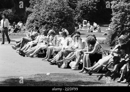 Summer Pics, Forbury Gardens, Public Park, Reading, Juni 1985 Stockfoto