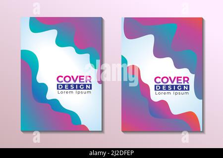 Abstract Liquid Cover Design Template Vibrant Multicolor Gradient Stock Vektor