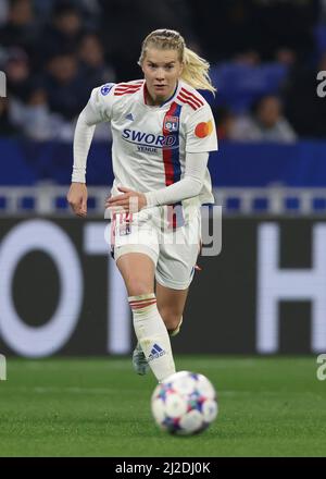 Lyon, Frankreich, 31.. März 2022. Ada Hegerberg aus Lyon während des UEFA Womens Champions League-Spiels im Groupama Stadium in Lyon. Bildnachweis sollte lauten: Jonathan Moscrop / Sportimage Kredit: Sportimage/Alamy Live News Stockfoto