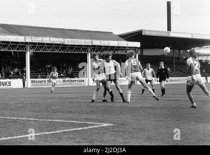 Rotherham 1-2 Reading, League Division drei Spiel in Millmoor, Samstag, 14.. September 1985. Stockfoto