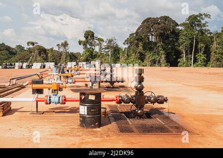 Öl- und Gasbetriebe, Gabun Stockfoto