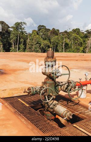 Öl- und Gasbetriebe, Gabun Stockfoto