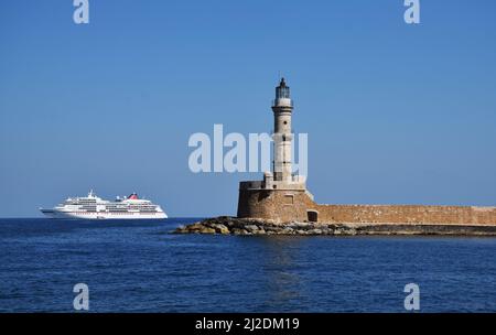 Alten venezianischen Hafen von Chania, Kreta, Griechenland Stockfoto