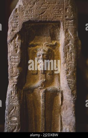 Verschiedene antike Exponate im Ägyptischen Museum von Kairo, dem ältesten archäologischen Museum im Nahen Osten Stockfoto
