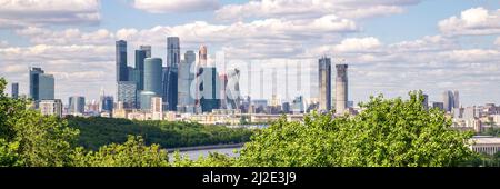 Moskau Stadt - Blick auf die Wolkenkratzer Moscow International Business Center. Stockfoto