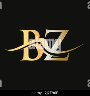 BZ-Logo im Buchstaben. Ursprüngliche BZ-Logotypvorlage für Geschäfts- und Firmenlogo Stock Vektor