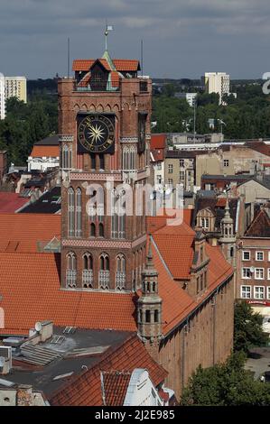 Toruń, Pomorze, Polen, Polen, Ratusz Staromiejski w Toruniu; Altes Rathaus in Toruń; Altstadtrathaus in Thorn; Antiguo Ayuntamiento Stockfoto