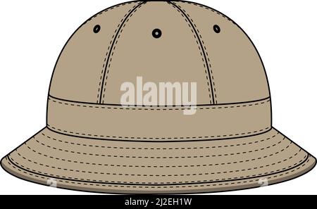 Schaufelhut (Metro hat) Vorlage Vektorgrafik Stock Vektor