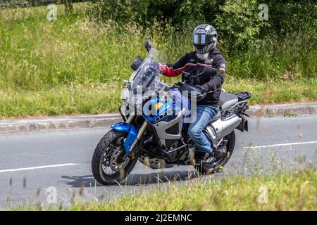 2010 Blue YAMAHA XTZ1200 Super Tenere First Edition Stockfoto