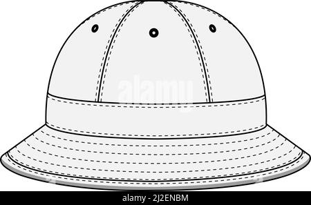 Eimer Hut (Metro Hut ) Vorlage Vektor Illustration | Weiß Stock Vektor