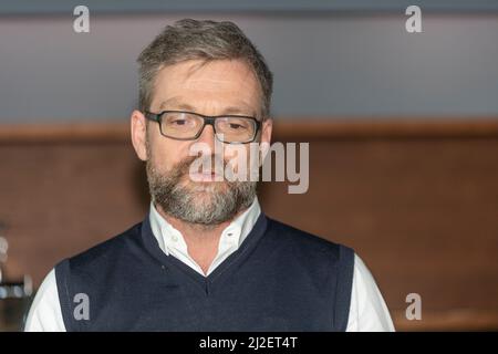 Genf, Schweiz. 04. Januar 2021. M. Peter Düggeli (Leiter Kommunikation EDA) erklärte seine Arbeit mit im EDA (Foto: Eric Dubost/Pacific Press) Quelle: Pacific Press Media Production Corp./Alamy Live News Stockfoto