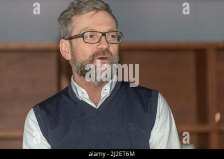 Genf, Schweiz. 04. Januar 2021. M. Peter Düggeli (Leiter Kommunikation EDA) erklärte seine Arbeit mit im EDA (Foto: Eric Dubost/Pacific Press) Quelle: Pacific Press Media Production Corp./Alamy Live News Stockfoto