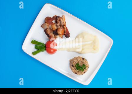 Bild von Huhn Tandoori Gericht. Stockfoto