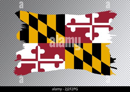 Maryland Staatsflagge, Maryland Flagge transparenter Hintergrund Stockfoto