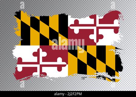 Maryland Staatsflagge, Maryland Flagge transparenter Hintergrund Stockfoto