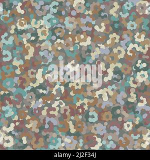 Nahtloses Leoparden-, Ozelot- oder Wildkatzenpelzmuster in Pastellfarben Stock Vektor