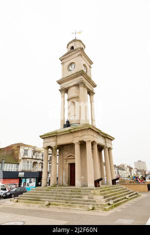 Der Uhrenturm an der Promenade, Herne Bay, Kent, England Stockfoto