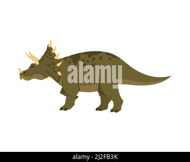 Detaillierte Triceratops der Jurassic Animal Illustration Vektor Stock Vektor