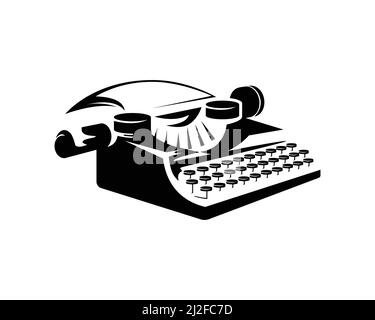 Alte und antike Schreibmaschine Illustration Vektor Stock Vektor