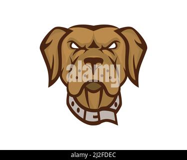 Labrador Retriever mit Scary Face Vector Stock Vektor