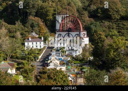 Großes Wasserrad in Laxey auf der Isle of man Stockfoto