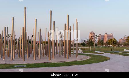 Doha, katar-März 03,2022 : 5/6 Park in westbay Gegend Stockfoto