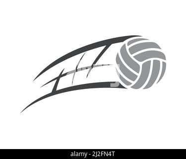 Kreatives Volleyball-Symbol kombiniert mit Net Illustration Vector Stock Vektor