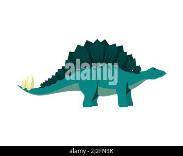 Detailreicher Stegosaurus der jurassische Tierbildverbilder Vektor Stock Vektor