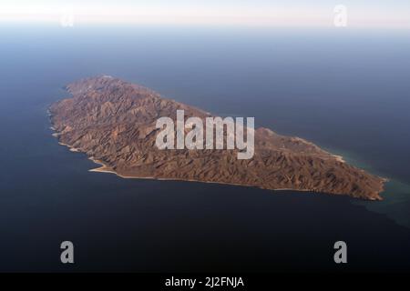 Cerralvo cousteau Island baja california sur Luftbild Panorama Stockfoto