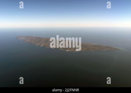 Cerralvo cousteau Island baja california sur Luftbild Panorama Stockfoto