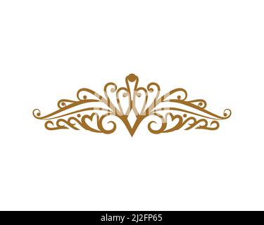 Vintage und elegante Gold Tiara Illustration Vektor Stock Vektor