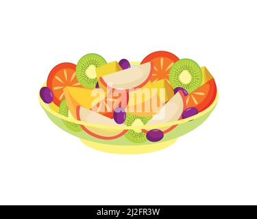Eine Schüssel mit Früchten Salat Vektor Stock Vektor