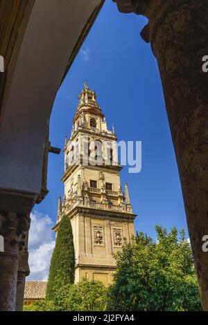 Blick auf die Moschee-Kathedrale von Cordoba, in Andalusien, Spanien Stockfoto