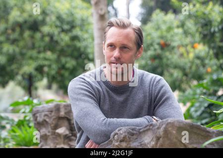 Rom, Italien. 01. April 2022. Alexander Skarsgard nimmt an der Fotoserie des Films 'der Nordmann' in Rom Teil (Foto: Matteo Nardone/Pacific Press) Quelle: Pacific Press Media Production Corp./Alamy Live News Stockfoto