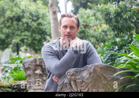 Rom, Italien. 01. April 2022. Alexander Skarsgard nimmt an der Fotoserie des Films 'der Nordmann' in Rom Teil (Foto: Matteo Nardone/Pacific Press) Quelle: Pacific Press Media Production Corp./Alamy Live News Stockfoto