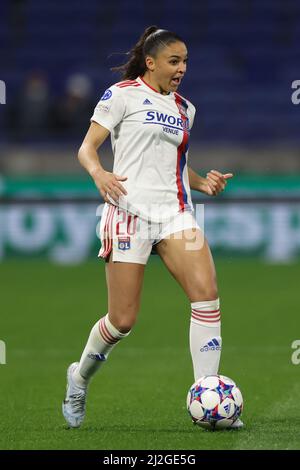 Lyon, Frankreich, 31.. März 2022. Delphine Cascarino aus Lyon während des UEFA Womens Champions League-Spiels im Groupama Stadium, Lyon. Bildnachweis sollte lauten: Jonathan Moscrop / Sportimage Kredit: Sportimage/Alamy Live News Stockfoto