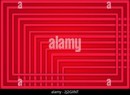 Ein 3D Illustration roten Labyrinth abstrakten Hintergrund Stockfoto